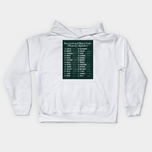 Morse Code Alphabet Kids Hoodie